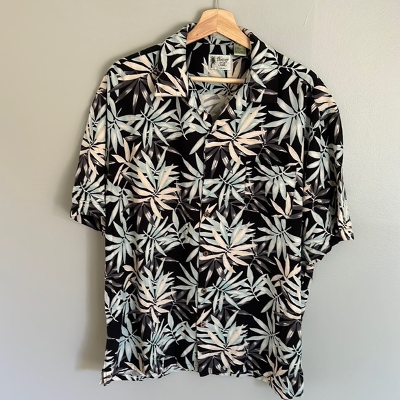 Vintage silk Men’s Tropical Hawaiian Button Down shirt - XL Tall - Picture 1 of 7
